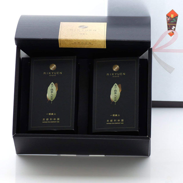 京都利休園 香ばし抹茶入り玄米茶 30g 2本入 お歳暮 お茶 ギフト 国産 ko-matcha-302